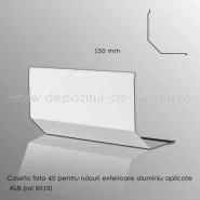 Casete rulouri exterioare aluminiu aplicate fata 150mm alb