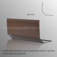 Casete rulouri exterioare aluminiu aplicate fata 150mm maro deschis ral 8014