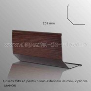 Casete rulouri exterioare aluminiu aplicate fata 205mm mahon
