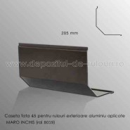 Casete rulouri exterioare aluminiu aplicate fata 205mm maro inchis ral 8019