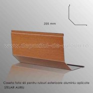 Casete rulouri exterioare aluminiu aplicate fata 205mm stejar auriu