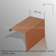 Casete rulouri exterioare aluminiu aplicate spate 165mm stejar auriu