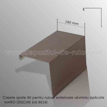 Casete rulouri exterioare aluminiu aplicate spate 180mm maro deschis ral 8014