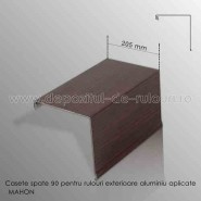 Casete rulouri exterioare aluminiu aplicate spate 205mm mahon