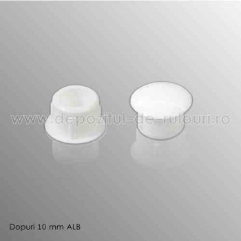 Dopuri plastic 10 mm alb