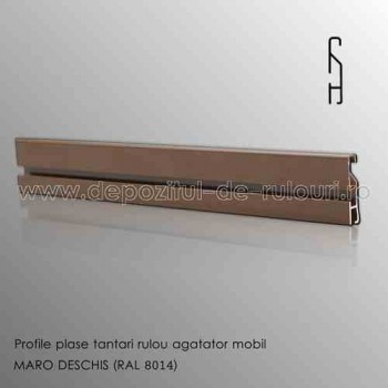 Plase tantari rulou agatator mobil vertical maro deschis