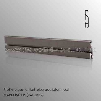 Plase tantari rulou agatator mobil vertical maro inchis