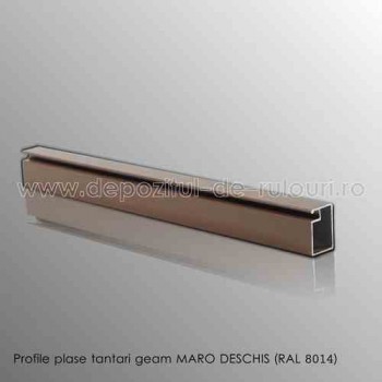 Profile plase tantari geam din aluminiu maro deschis