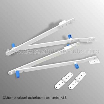 Sisteme batante rulouri exterioare aluminiu aplicate albe