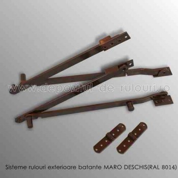 Rulouri exterioare aluminiu sistem rabatabil maro