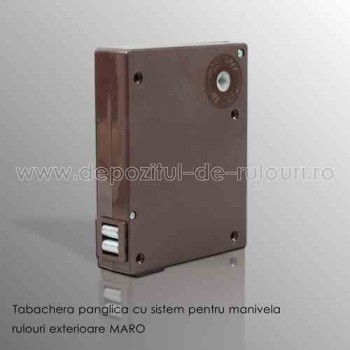 Tabachera panglica cu manivela pentru rulouri exterioare aluminiu maro